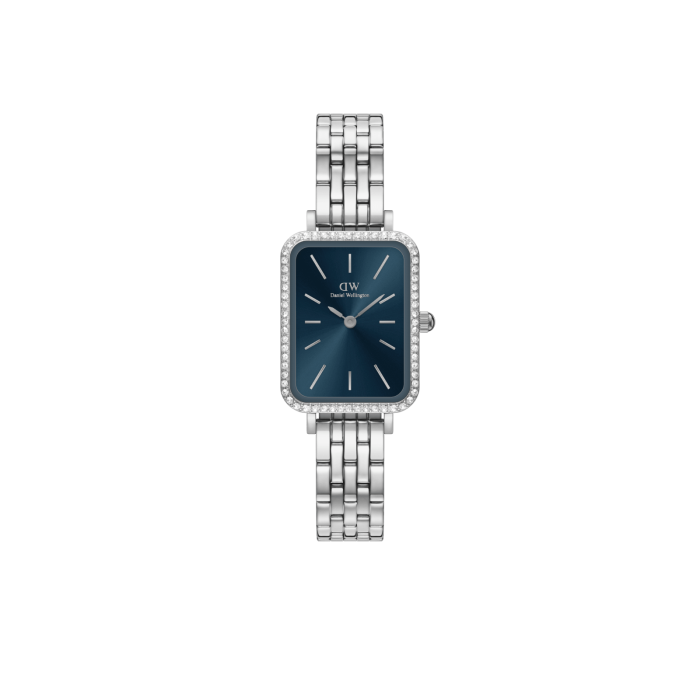 DANIEL WELLINGTON Quadro Lumine Bezel 5-Link Arctic Silver DW00600670 Kadın KOL SAATİ