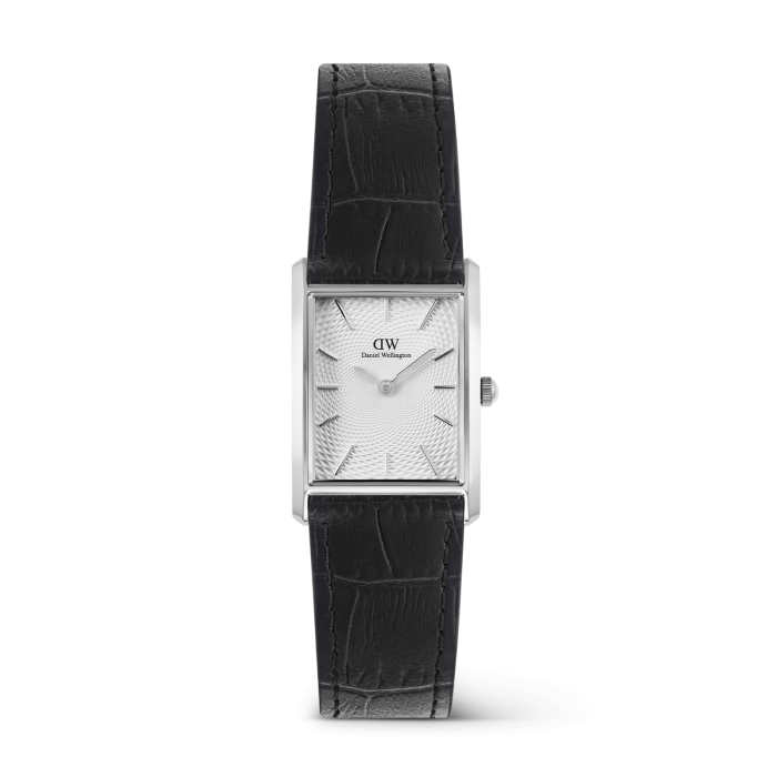 DANIEL WELLINGTON Bound Black Crocodile Guilloché Silver DW00600898 Kadın KOL SAATİ