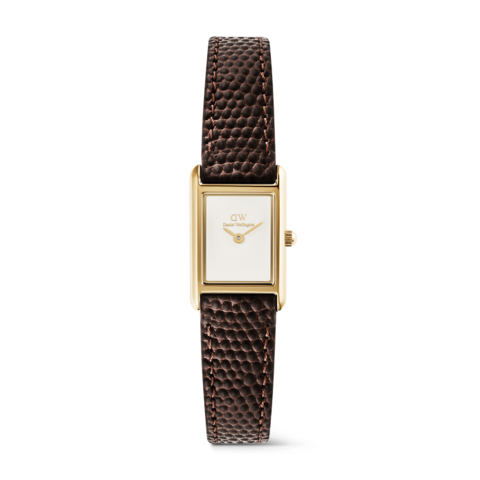DANIEL WELLINGTON Bound Mini Dark Brown Lizard Gold DW00600904 Kadın KOL SAATİ